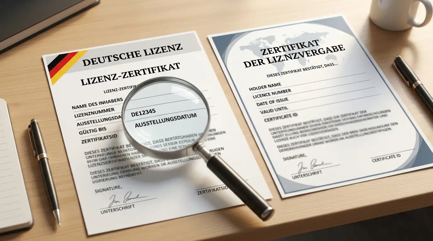 Gegenüberstellung GGL-Whitelist und internationale Lizenzen