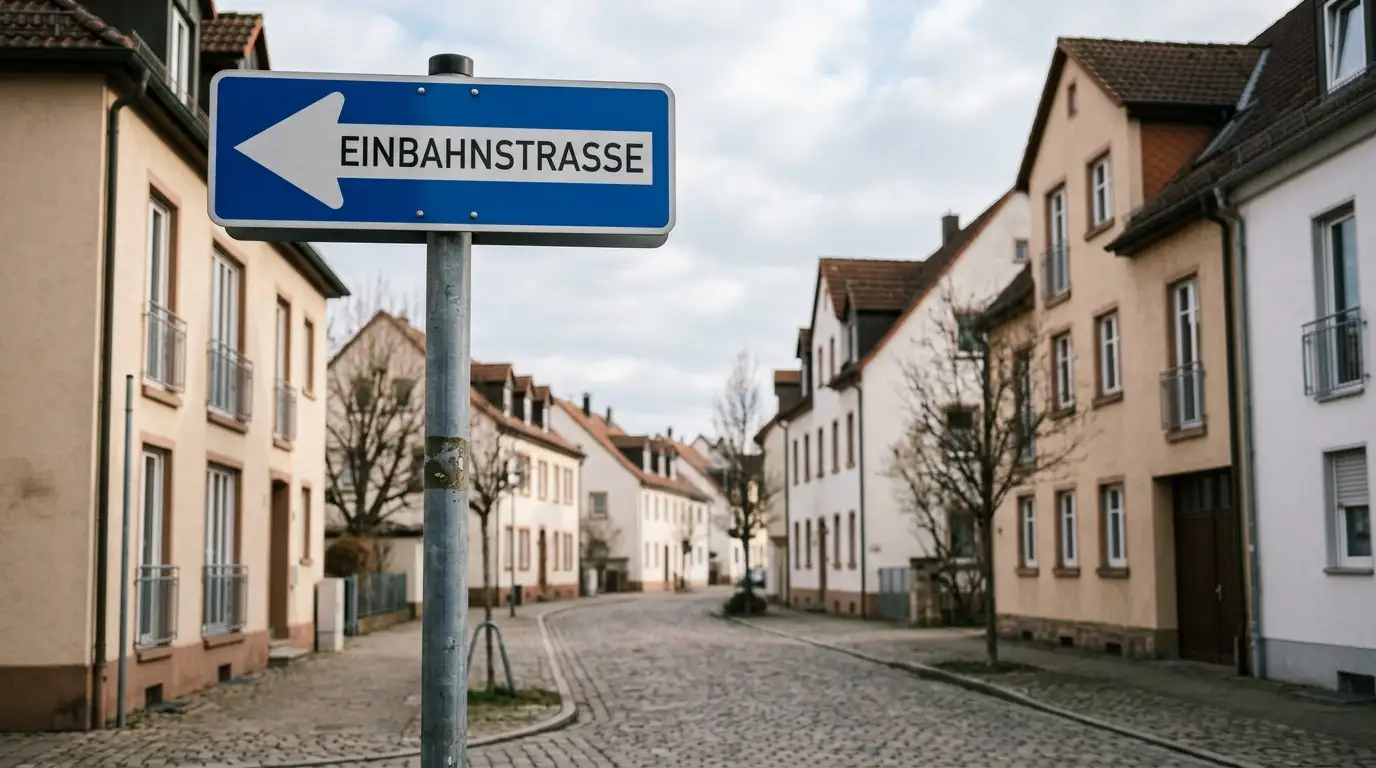 Einbahnstraßenschild als Sinnbild für die Kartenzahlung
