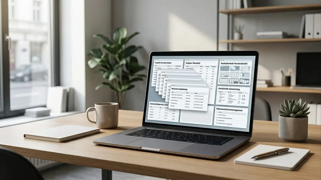 Neutrale Spielautomaten-Walzen mit verschiedenen Spielmechaniken auf einem Laptop