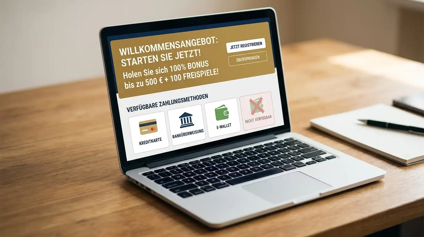 Bonusangebot mit durchgestrichener paysafecard-Logo
