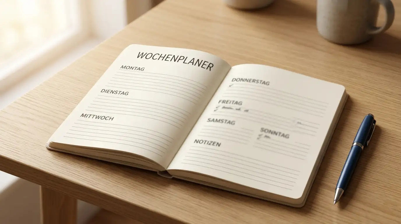 Wochenkalender mit markierten Tagen für Gratis-Freispiel-Aktionen